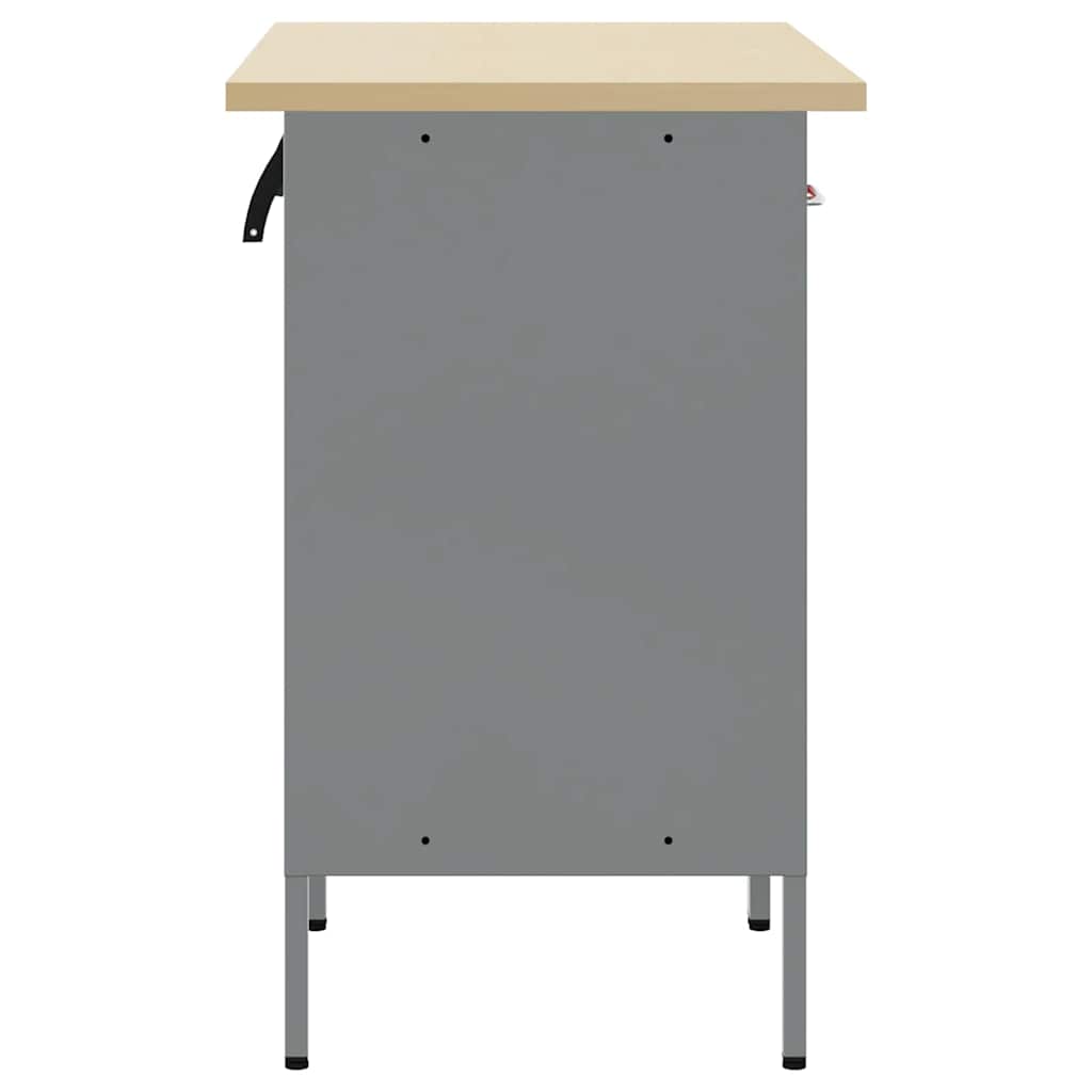 vidaXL Ντουλάπα Εργασίας 2 pcs Κόκκινο και Γκρι 100 x 55 x 85 εκ.