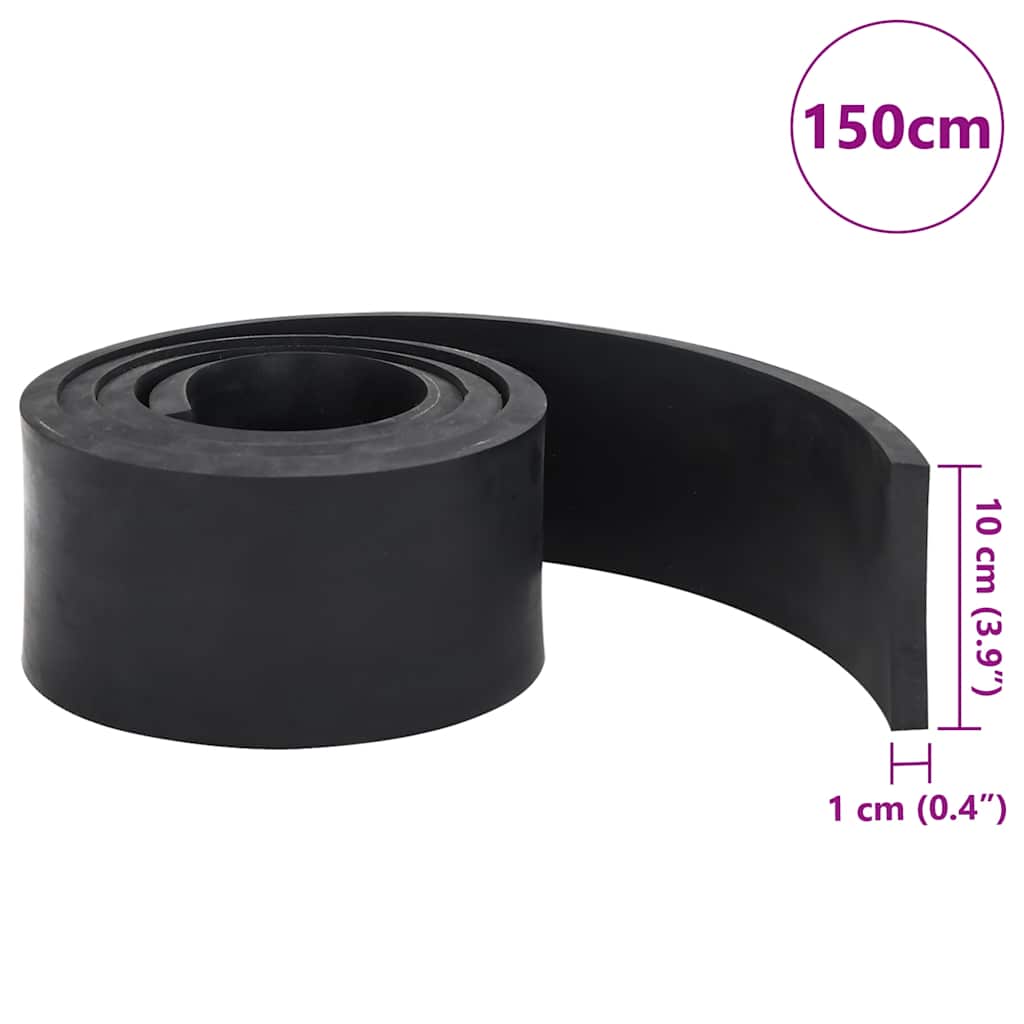vidaXL Ελαστική Άκρη για Εκχιονιστικό Μαύρο 150x10x1 εκ.