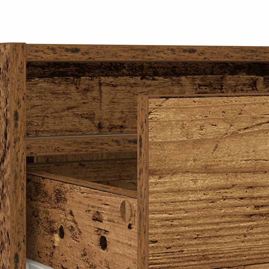 vidaXL Έπιπλο Τηλεόρασης με LED Όψη Παλαιού Ξύλου 75x35,5x25 εκ.