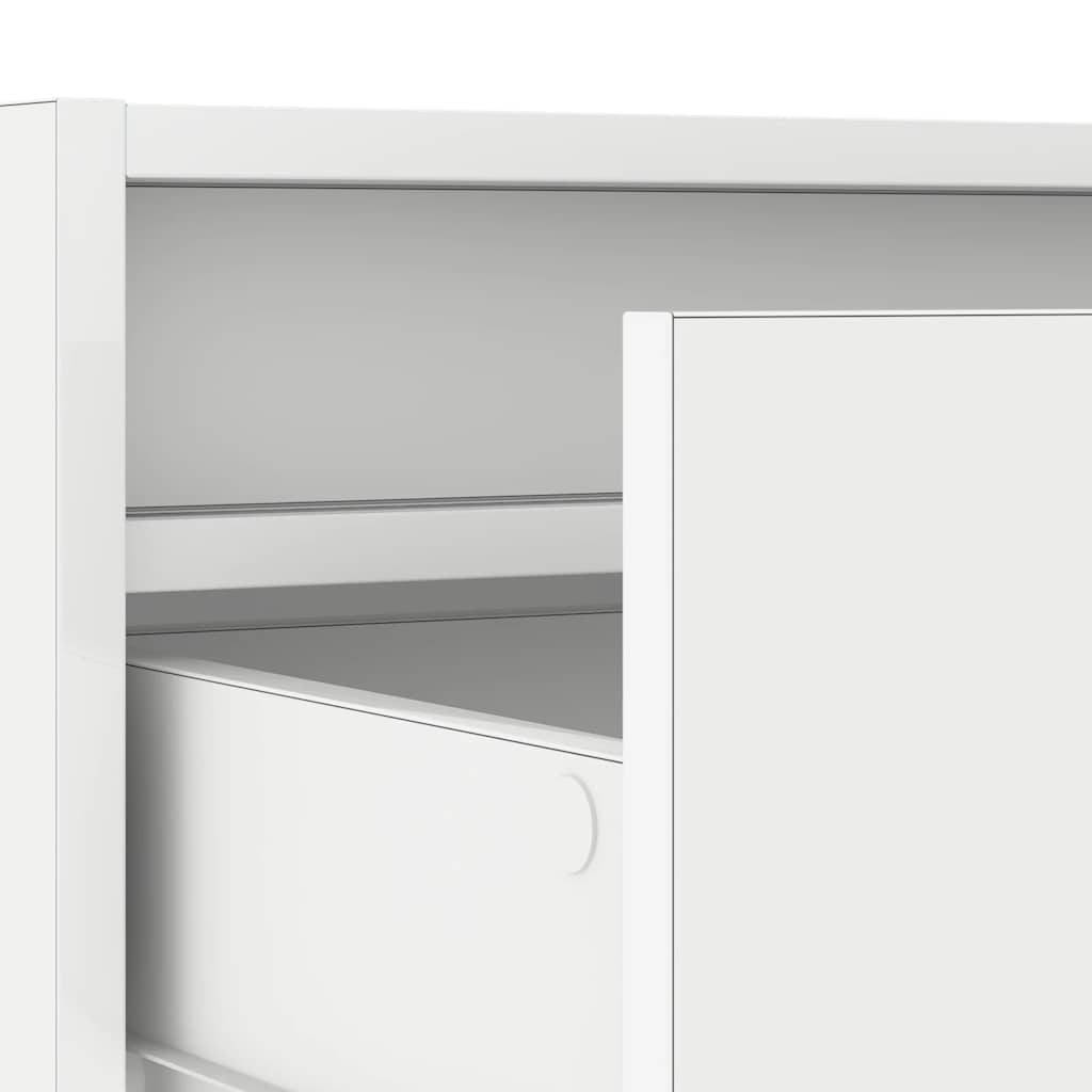vidaXL Έπιπλο Τηλεόρασης με LED Λευκό 100X35,5x25 εκ.
