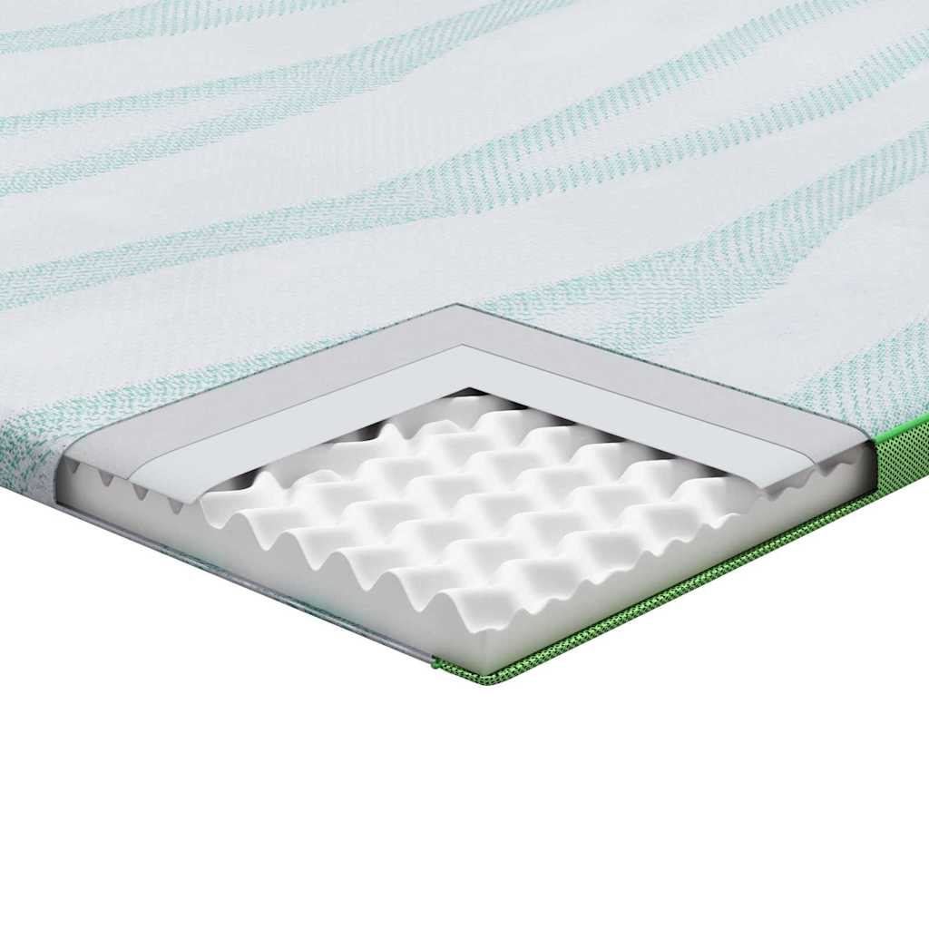 vidaXL Στρώμα επικάλυψης Λευκό και Πράσινο 200 x 200 cm