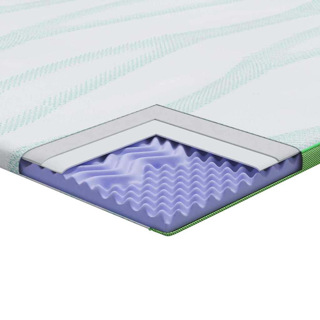 vidaXL Στρώμα επικάλυψης Λευκό και Πράσινο 140 x 190 cm
