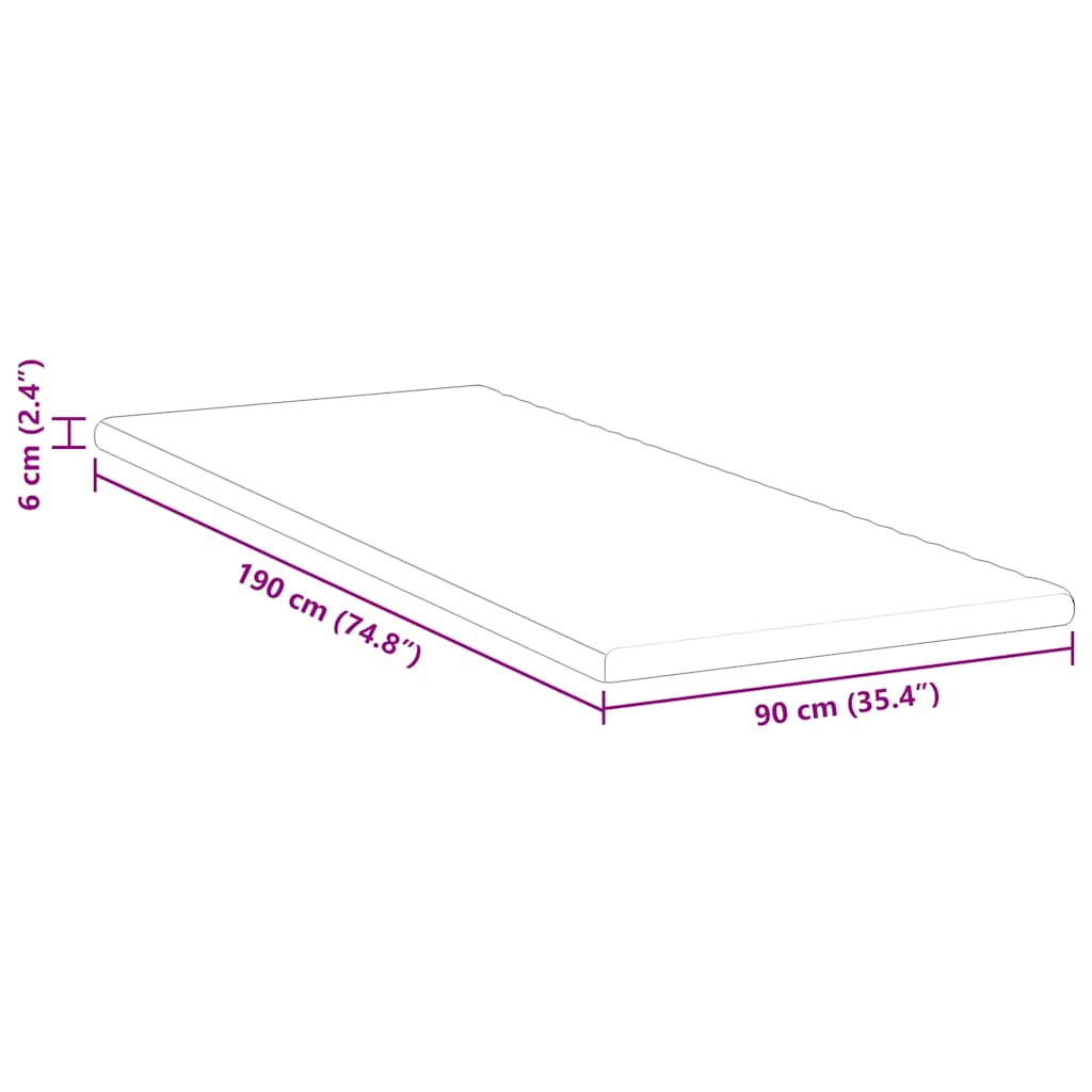 vidaXL Στρώμα επικάλυψης Λευκό 90 x 190 cm Υφασμα Jacquard
