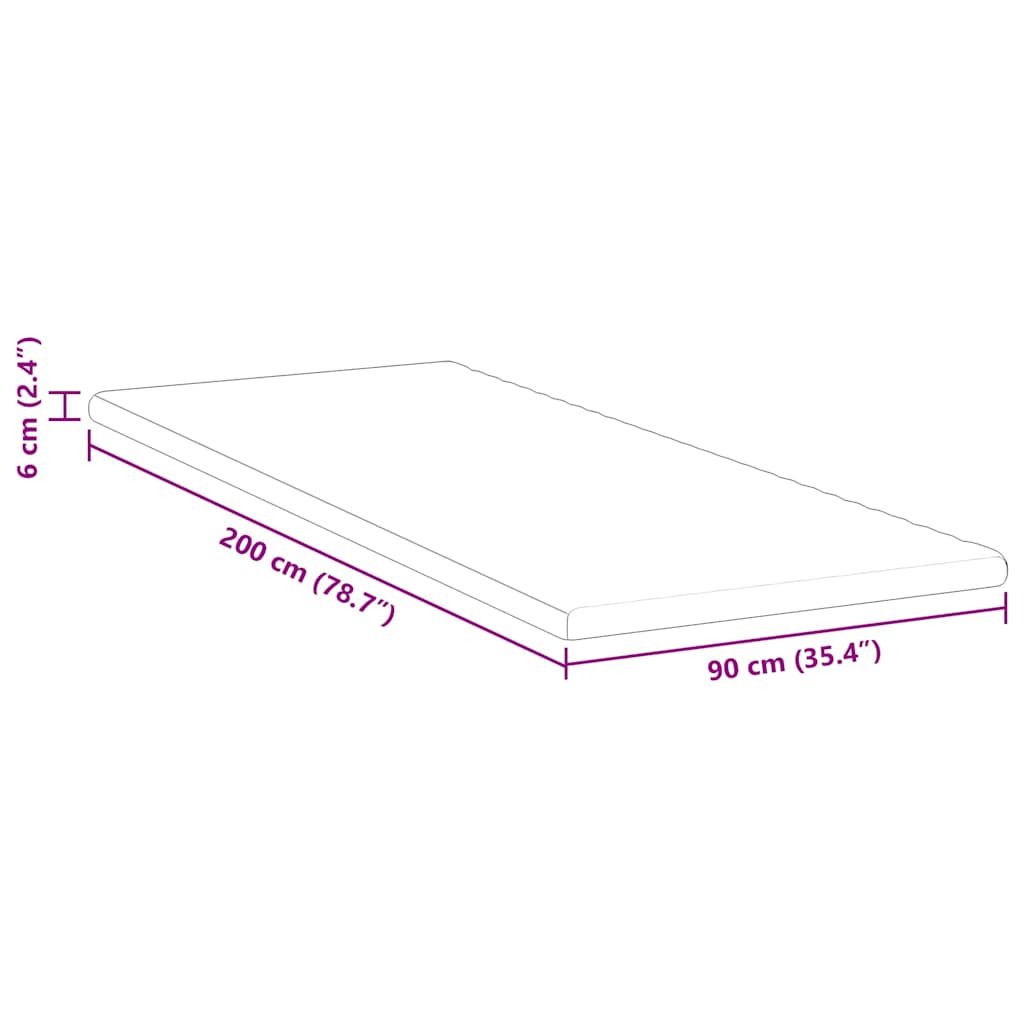 vidaXL Στρώμα επικάλυψης Λευκό 90 x 200 cm Υφασμα Jacquard