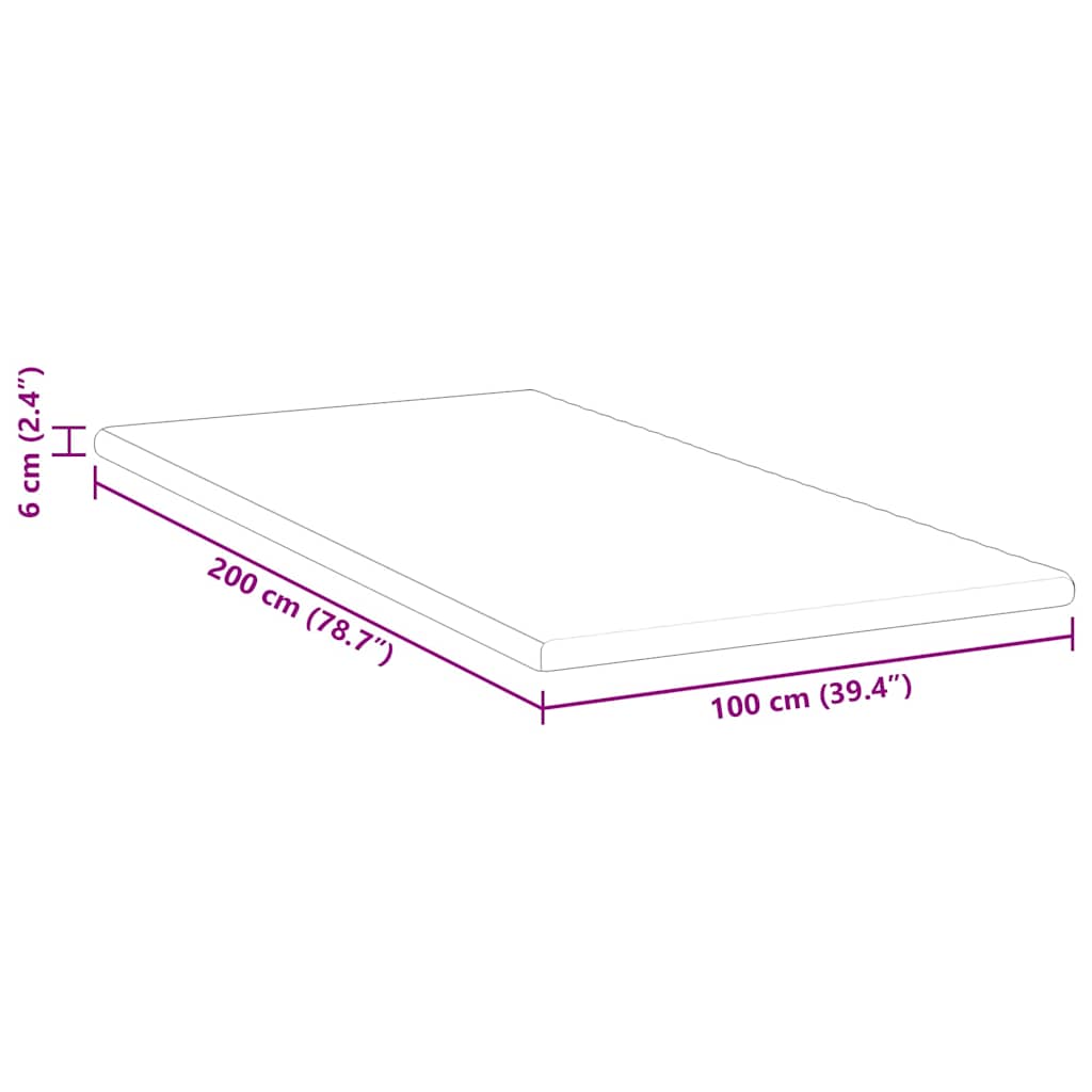 vidaXL Στρώμα επικάλυψης Λευκό 100 x 200 cm Υφασμα Jacquard