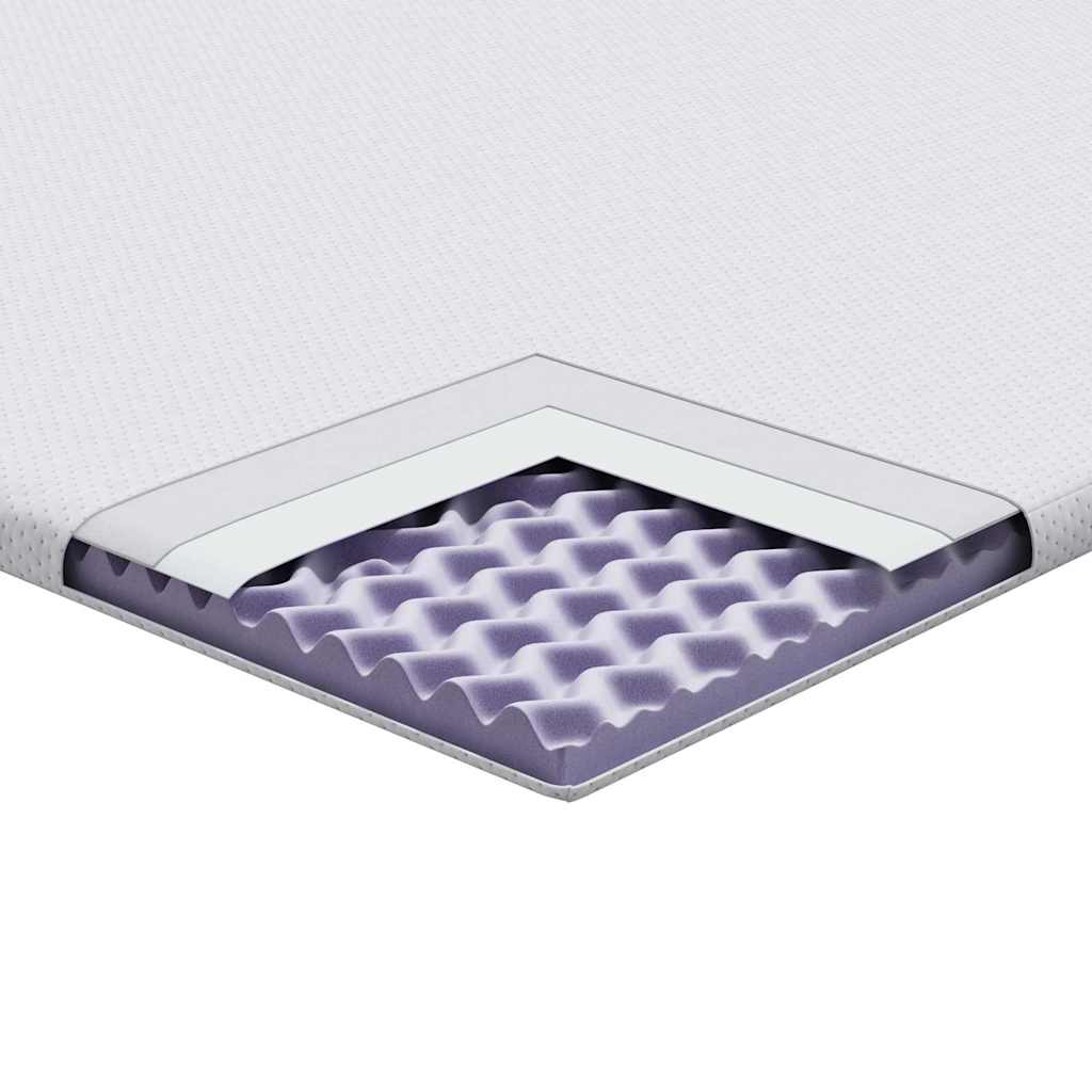 vidaXL Στρώμα επικάλυψης Λευκό 140 x 190 cm Υφασμα Jacquard