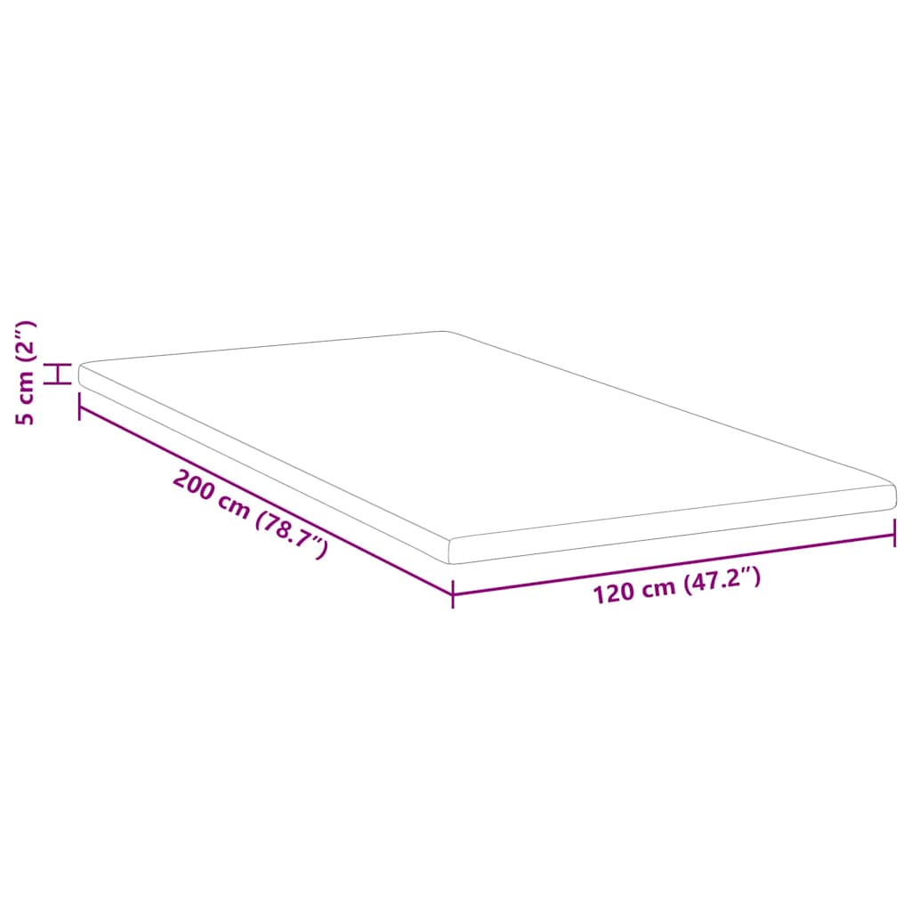 vidaXL Στρώμα επικάλυψης Λευκό 120 x 200 cm Υφασμα Jacquard