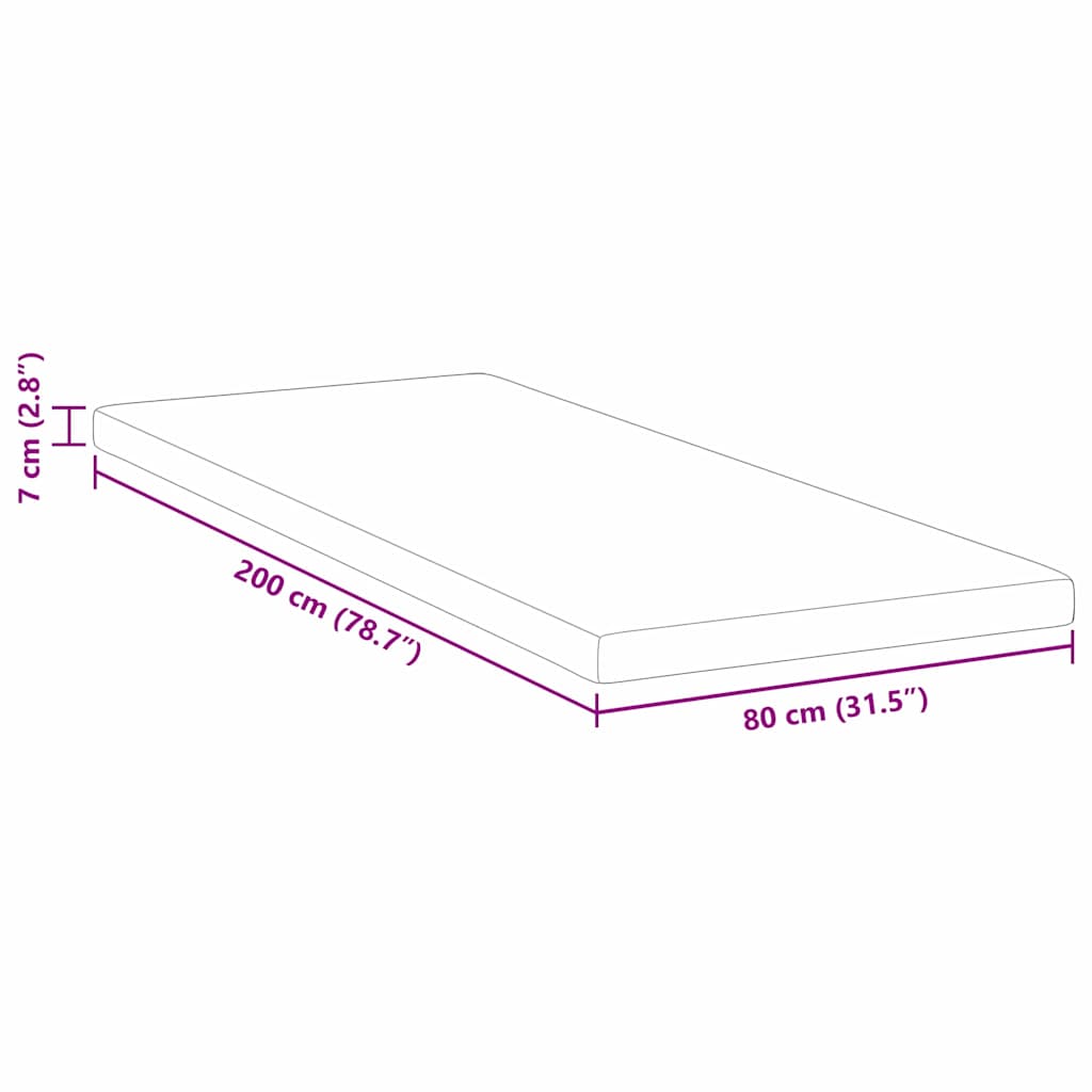 vidaXL Στρώμα μνήμης 80 x 200 cm Thick Μαλακό Ύφασμα-100% πολυέστερ