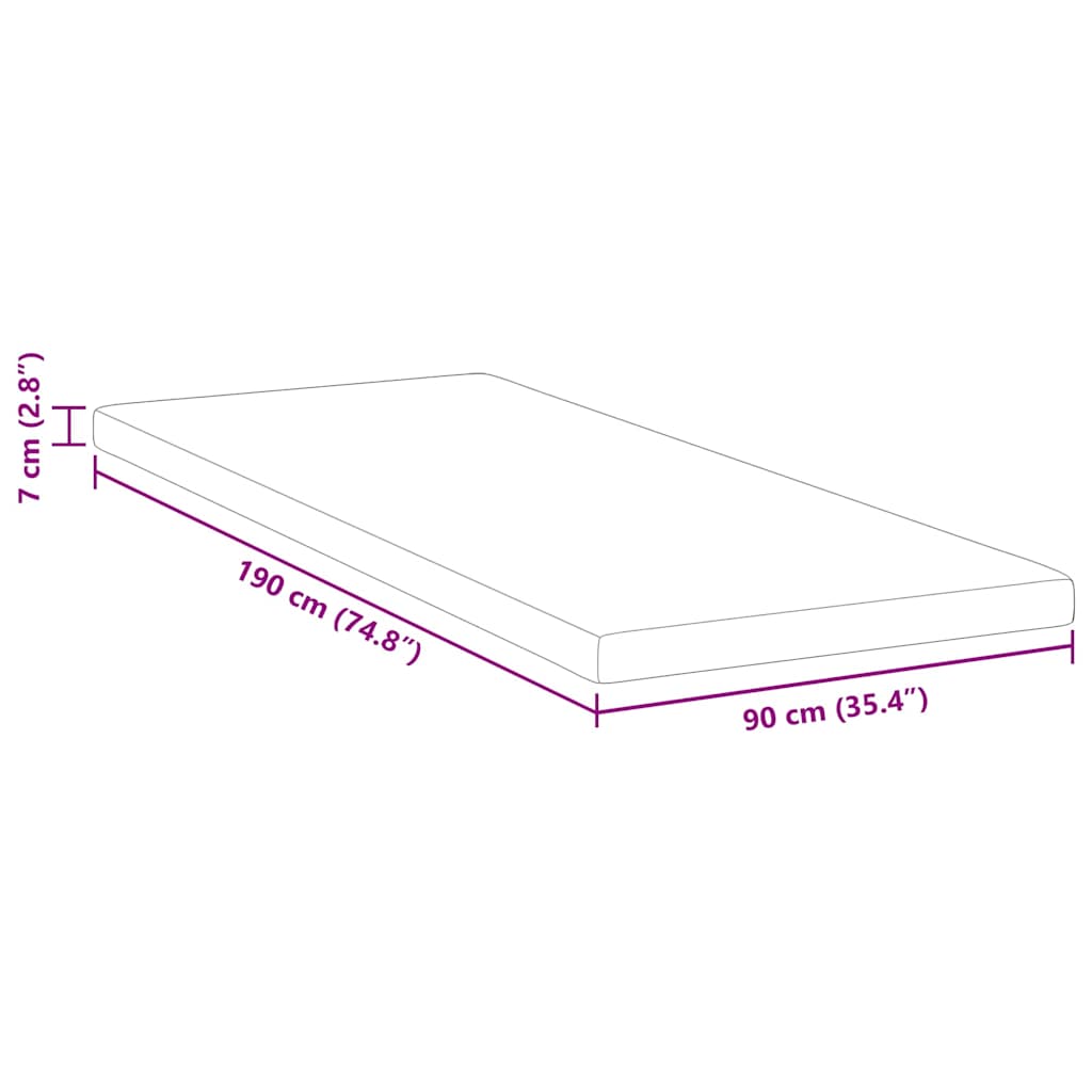 vidaXL Στρώμα μνήμης 90 x 190 cm Thick Μαλακό Ύφασμα-100% πολυέστερ