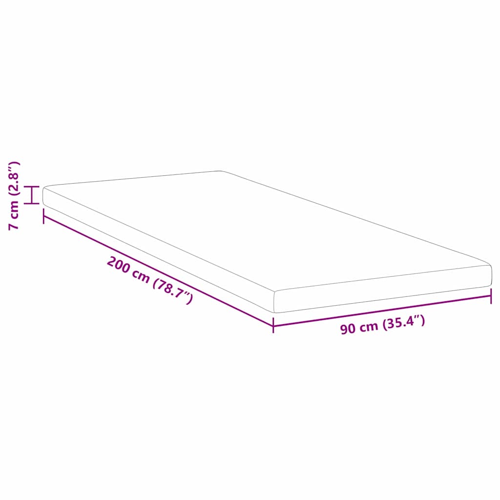 vidaXL Στρώμα επικάλυψης Λευκό 90 x 200 cm Υφασμα Jacquard