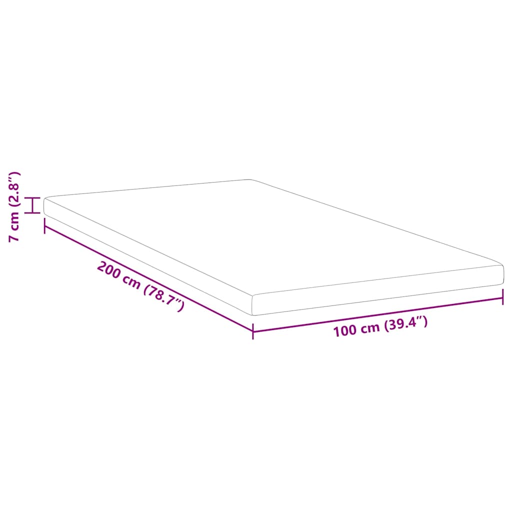 vidaXL Στρώμα επικάλυψης Λευκό 100 x 200 cm Υφασμα Jacquard