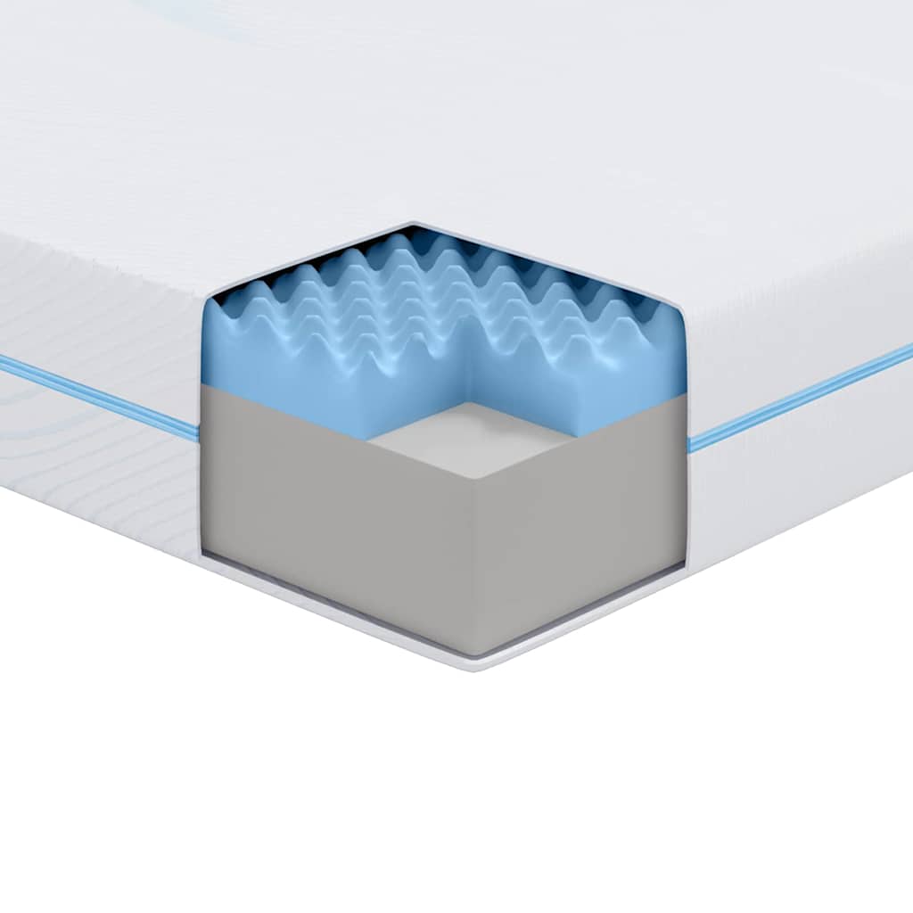 vidaXL Στρώμα Λευκό 160 x 200 cm Pěna