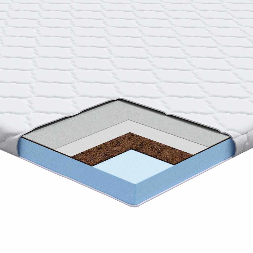 vidaXL Κουβέρτα Καρύδας Λευκό 140 x 190 cm Ζακάρ ύφασμα