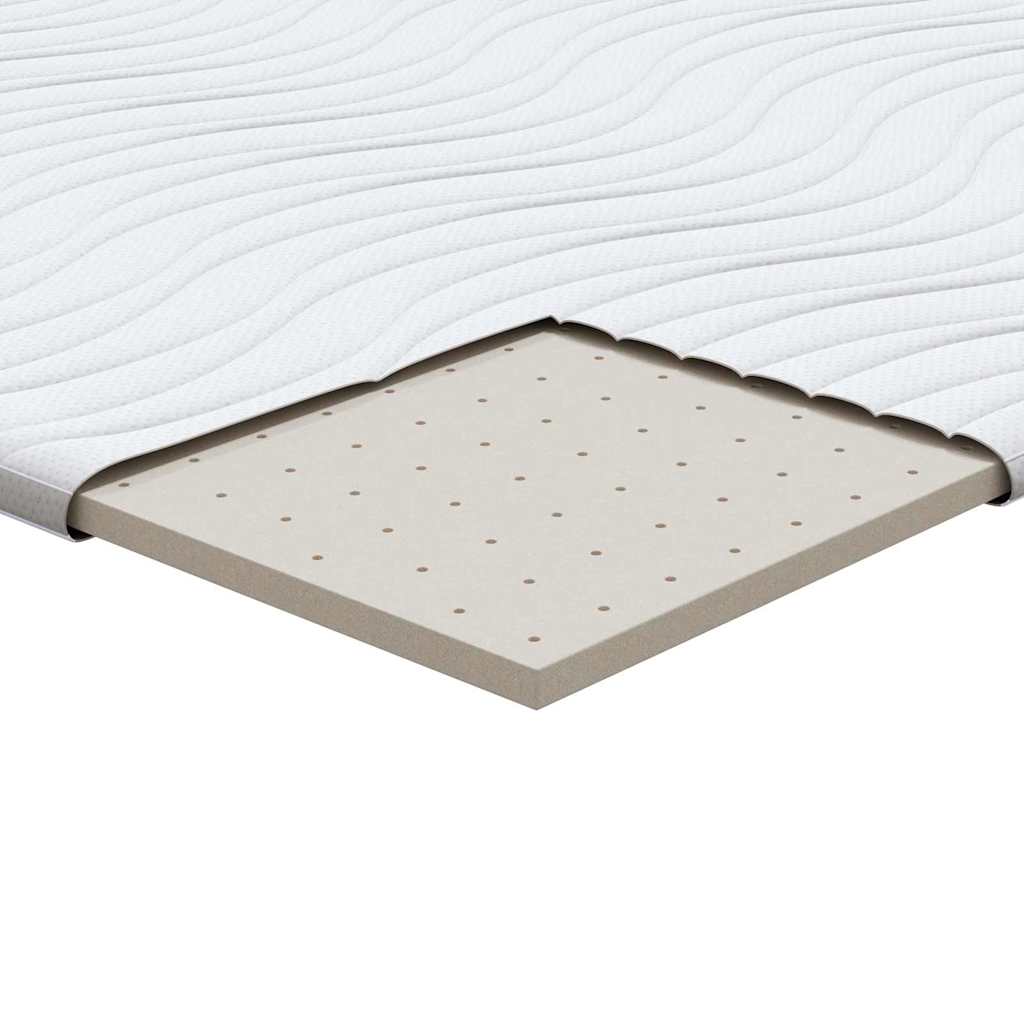 vidaXL Στρώμα επικάλυψης 200 x 200 cm Πάχος Υφασμα Πλεκτό Λευκό