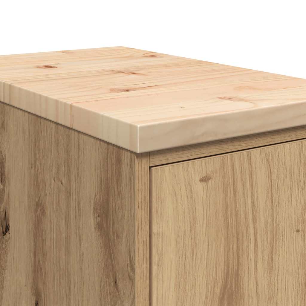 vidaXL ντουλάπι αποθήκευσης γκαράζ 30x51x85 εκ μασίφ ξύλο πεύκο