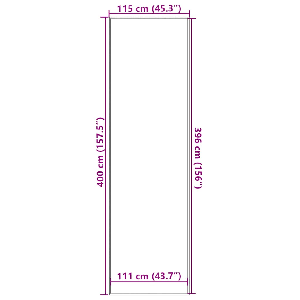 vidaXL Πατάκι Εισόδου Μαύρο 115 x 400 εκ.