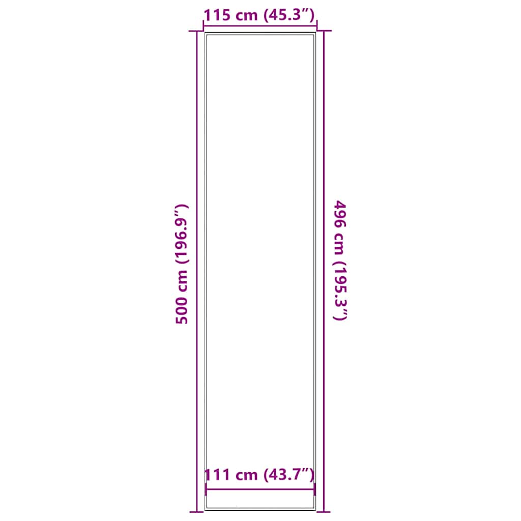 vidaXL Πατάκι Εισόδου Μαύρο 115 x 500 εκ.