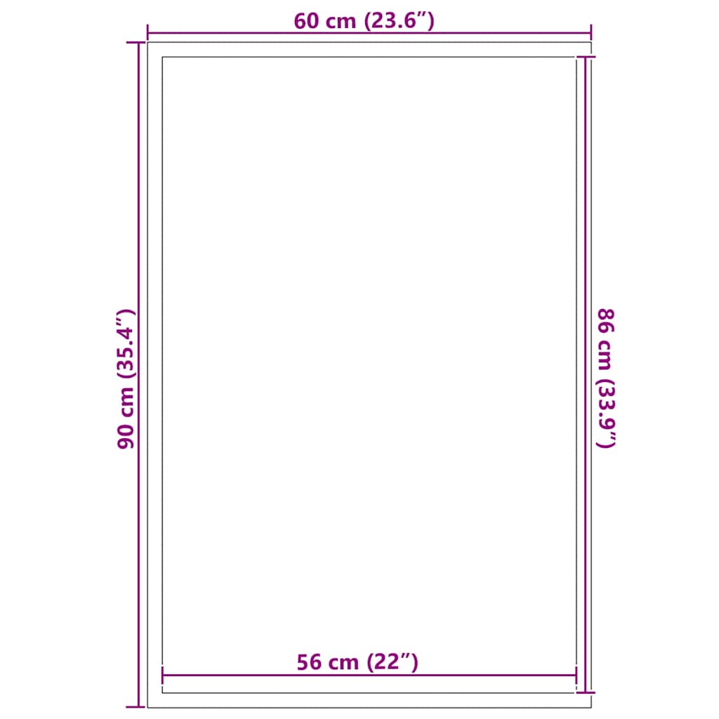vidaXL Πατάκι Εισόδου Μπλε 60 x 90 εκ.