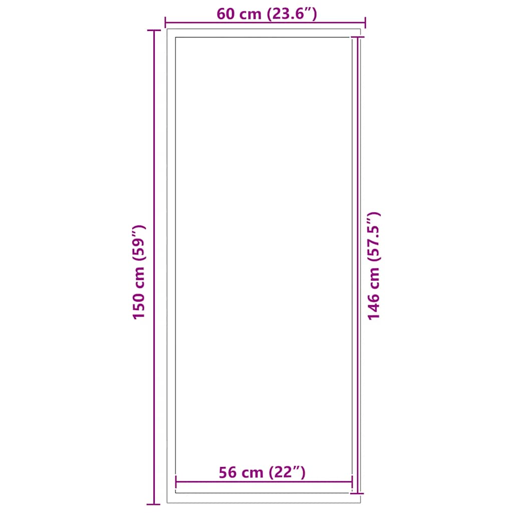 vidaXL Πατάκι Εισόδου Καφέ 60 x 150 εκ.