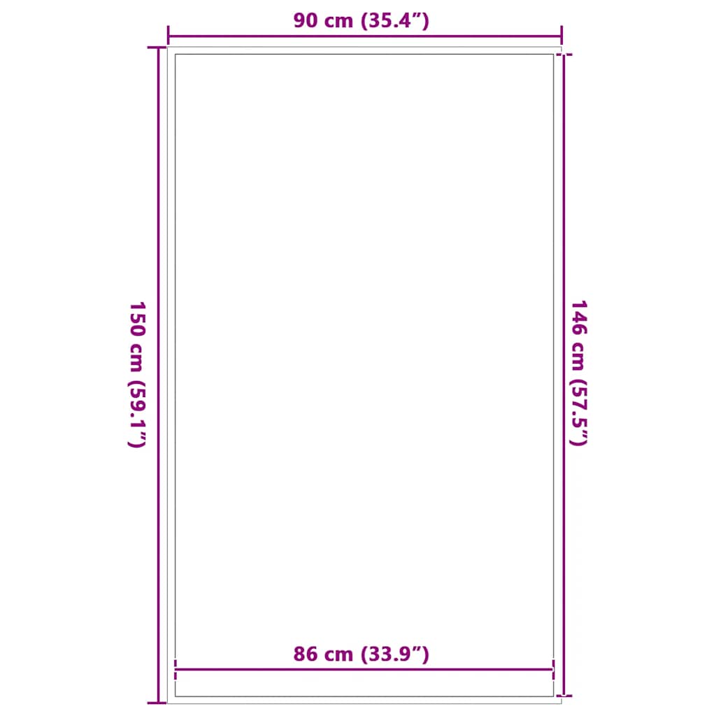 vidaXL Στρώμα πόρτας Ριγέ μαύρο και γκρι 90x150 cm