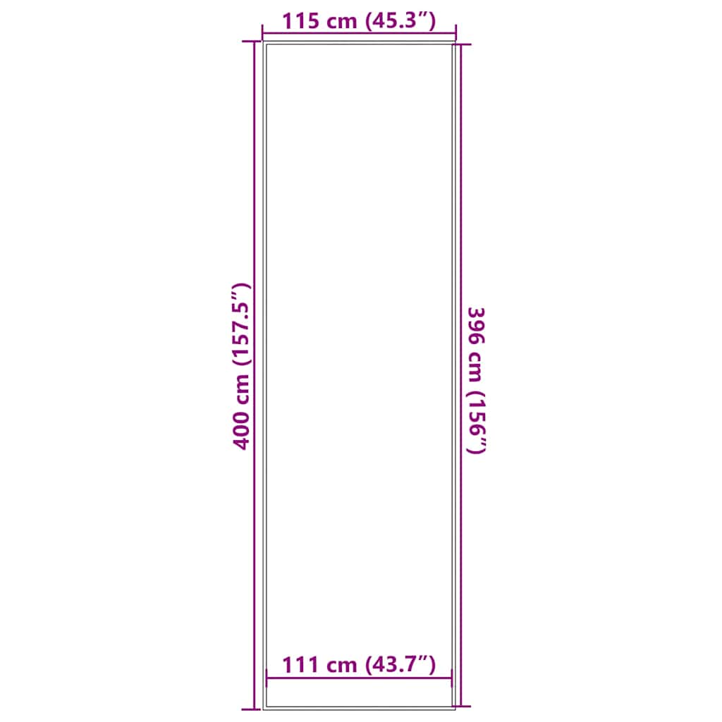 vidaXL Πατάκι Εισόδου Μαύρο 115 x 400 εκ.