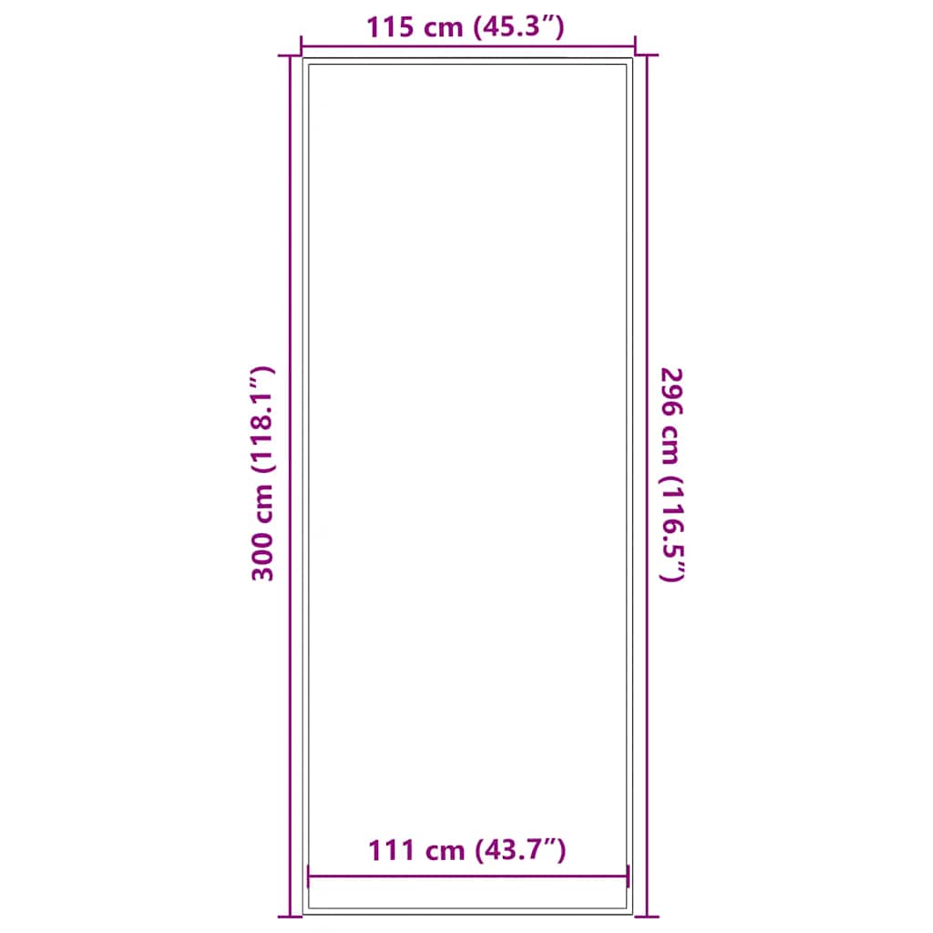 vidaXL Πατάκι Εισόδου Ανθρακί 115x300 εκ.