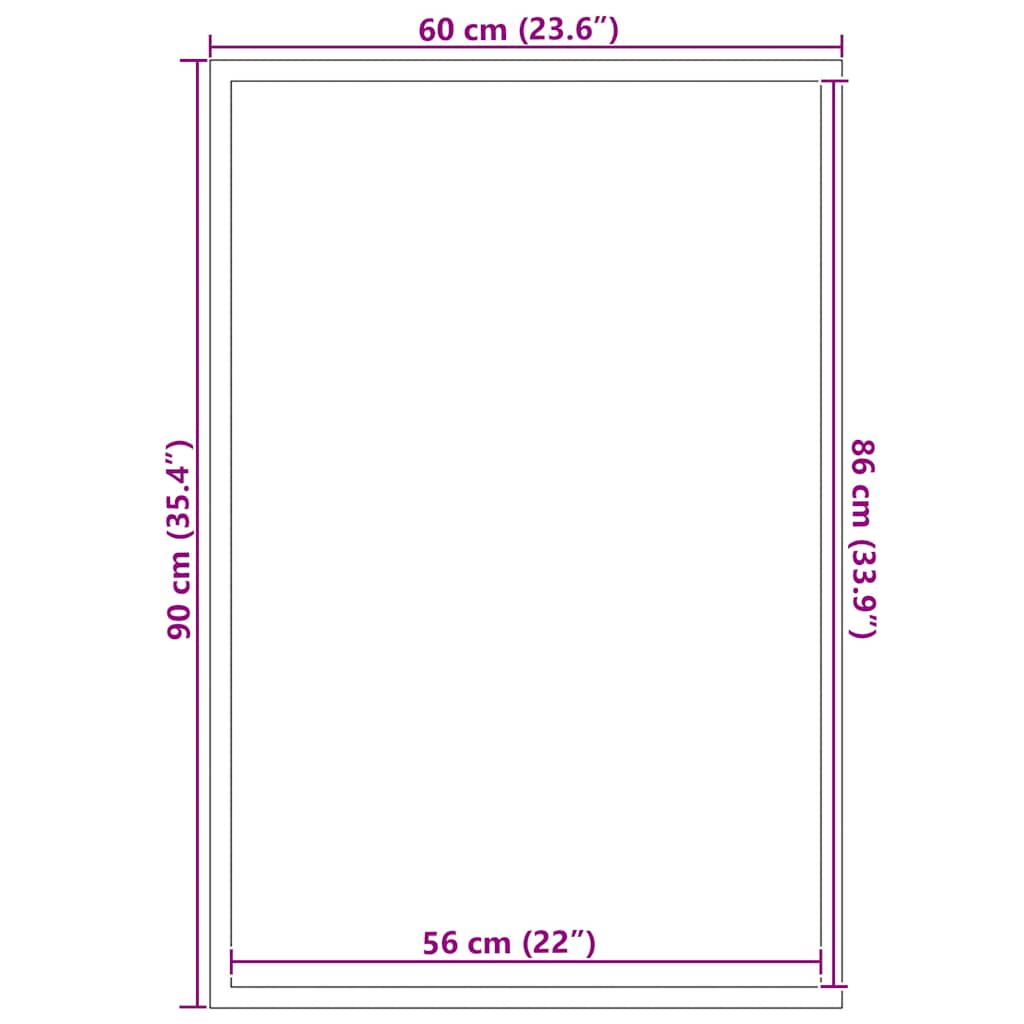 vidaXL Πατάκι Εισόδου Καφέ 60 x 90 εκ.