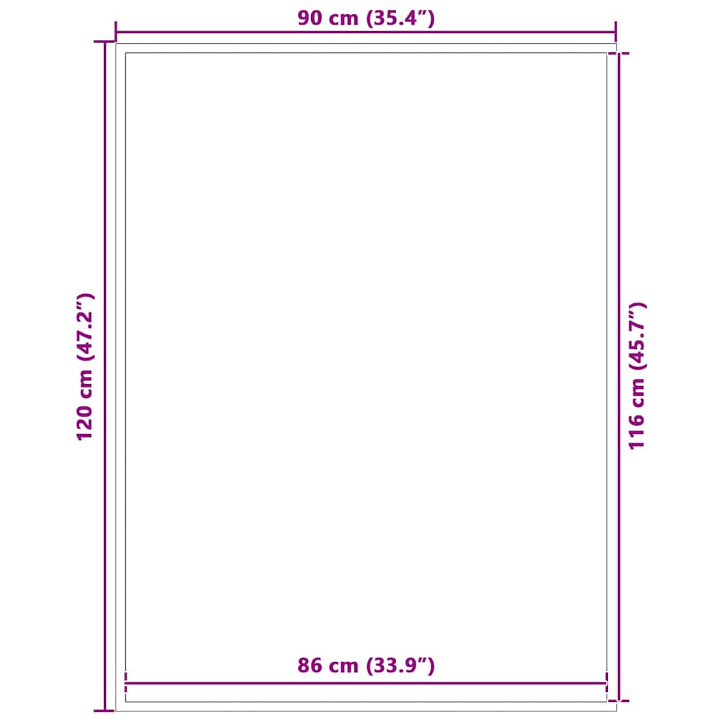 vidaXL Πατάκι Εισόδου Καφέ 90 x 120 εκ.
