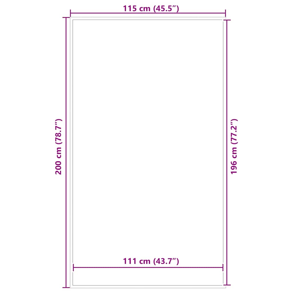 vidaXL Πατάκι Εισόδου Γκρι 115 x 200 εκ.