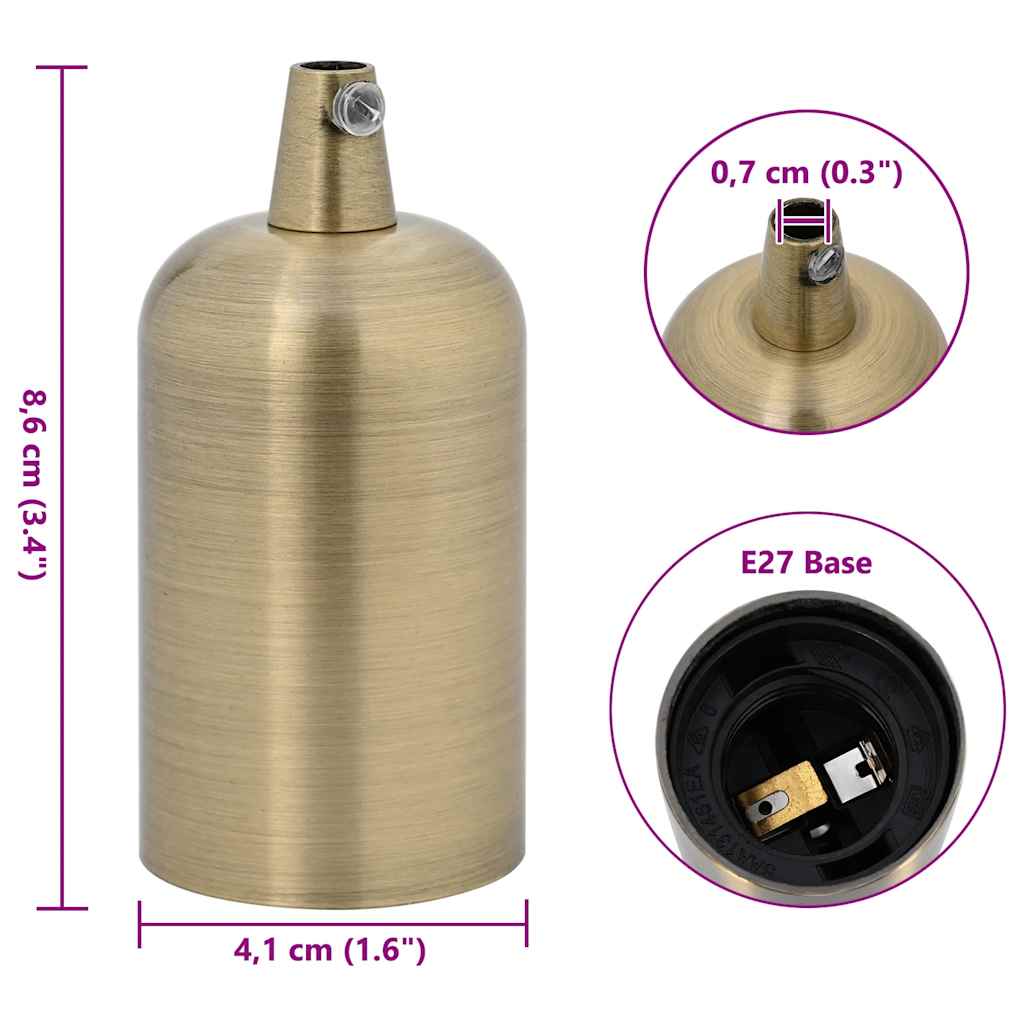 vidaXL Λαμπτήρες 2 τεμάχια Bronze E27