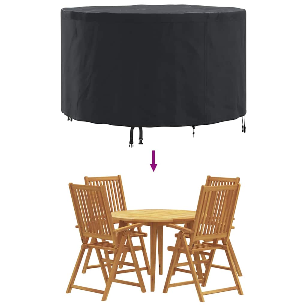 vidaXL Κάλυμμα επίπλων εξωτερικού χώρου 128 x 128 x 71 εκ. Ύφασμα 600D