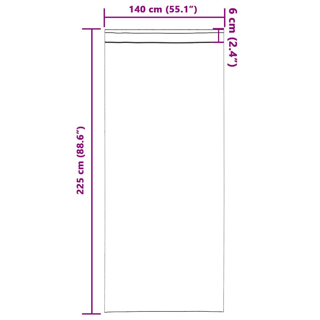 vidaXL Κουρτίνες με κουρτίνες 2 pcs Κρεμ 225 x 140 εκ. Πολυεστέρας