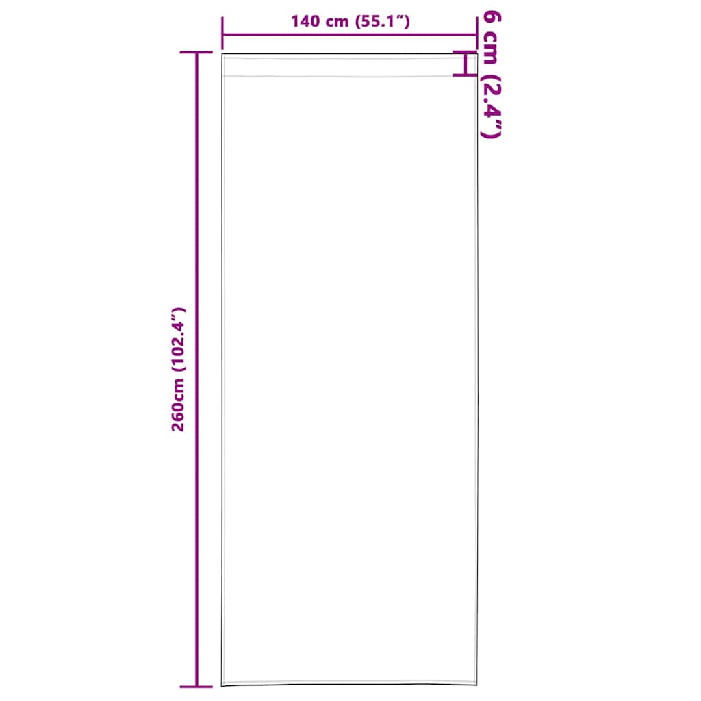 vidaXL Κουρτίνες με κουρτίνες 2 pcs Κρεμ 260 x 140 εκ. Πολυεστέρας