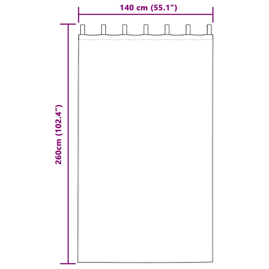 vidaXL Κουρτίνες Μαύρης Ύφανσης με Δαχτυλίδια 2 pcs Απαλό ροζ