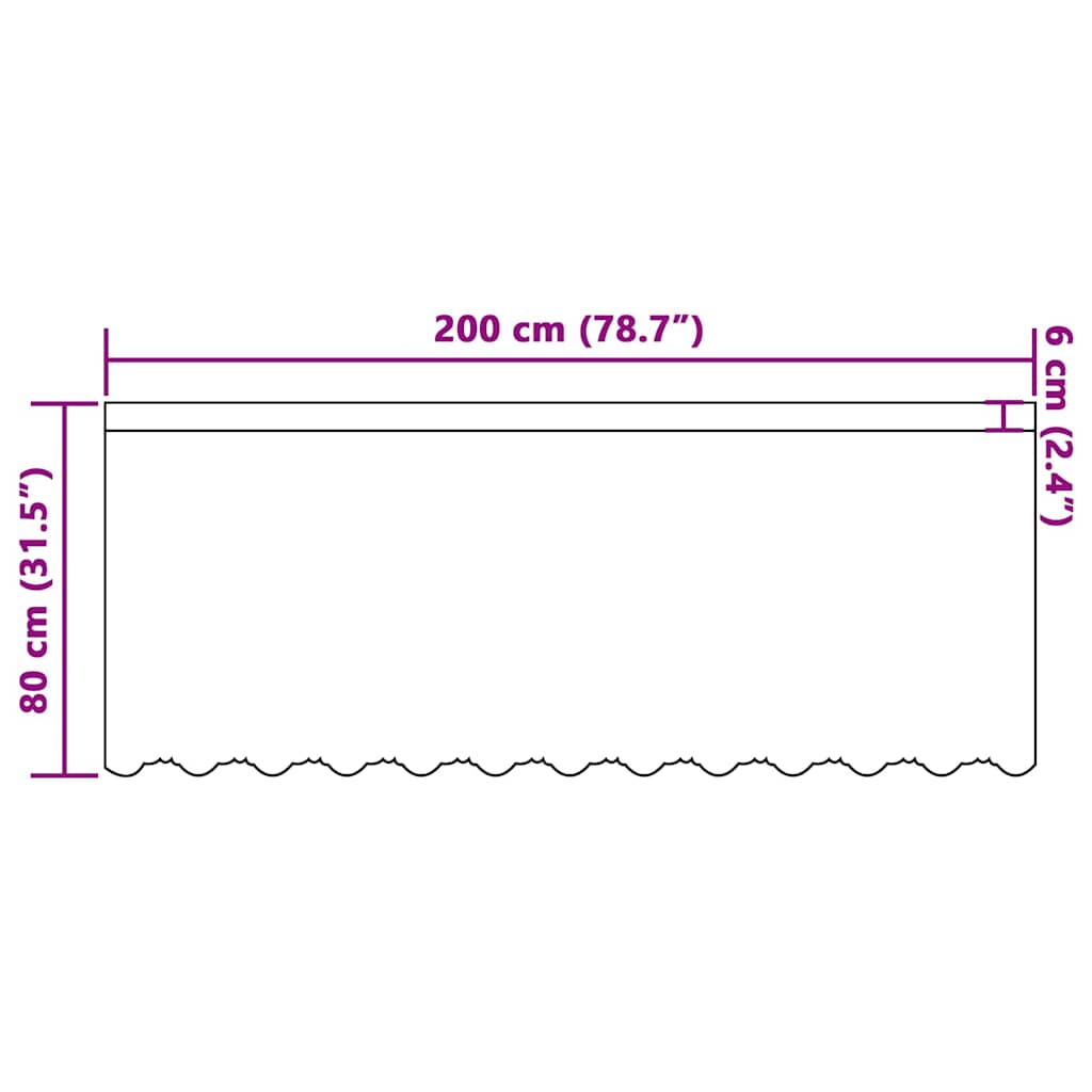 vidaXL Κουρτίνες με κουρτίνες Λευκό 200 x 80 εκατοστά Πολυεστέρας
