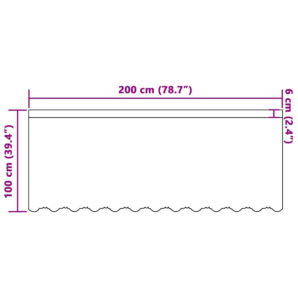vidaXL Κουρτίνες με κουρτίνες Floral Λευκό 200 x 100 cm Πολυεστέρας