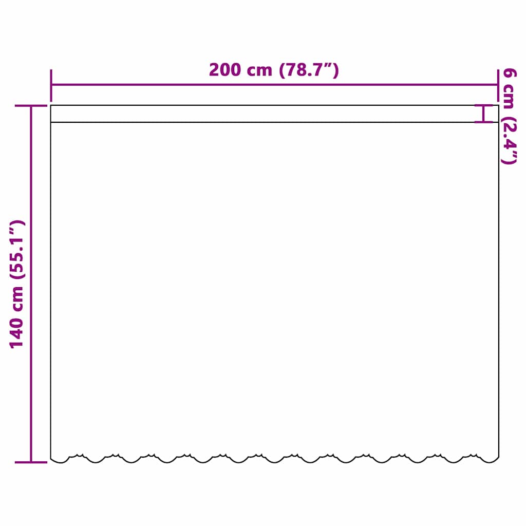 vidaXL Κουρτίνες με κουρτίνες Floral Λευκό 200 x 140 cm Πολυεστέρας