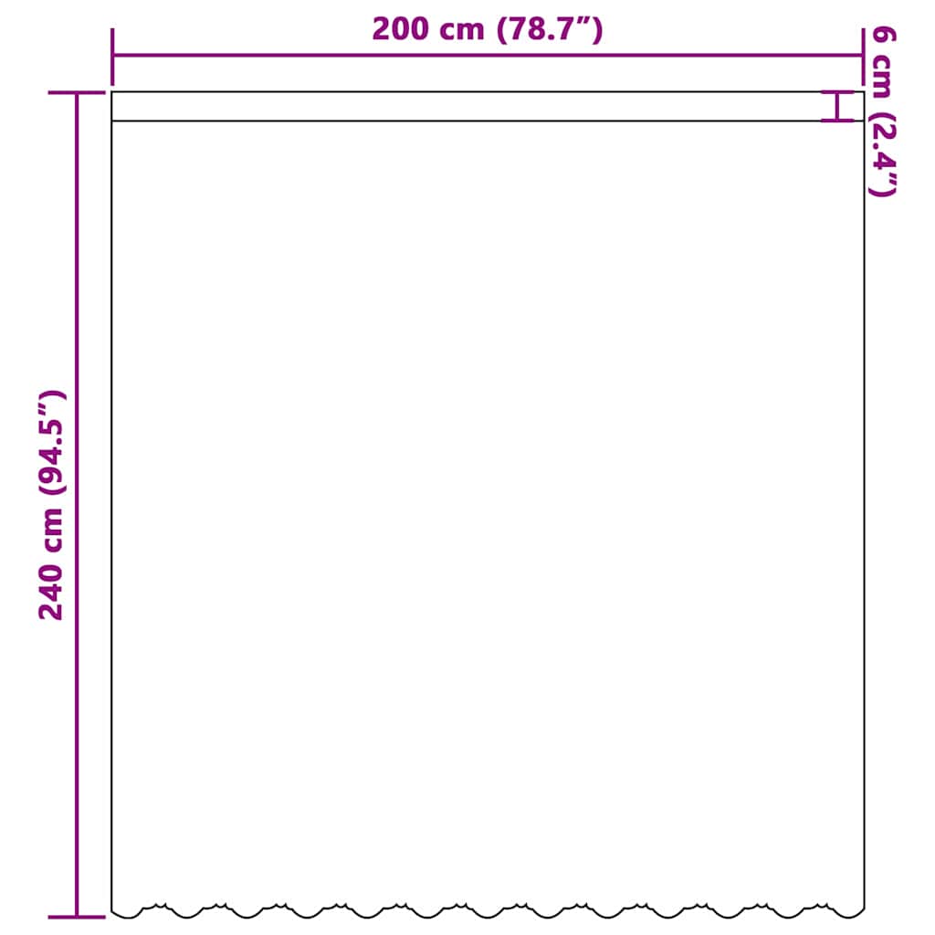 vidaXL Κουρτίνες με κουρτίνες Floral Λευκό 200 x 240 cm Πολυεστέρας