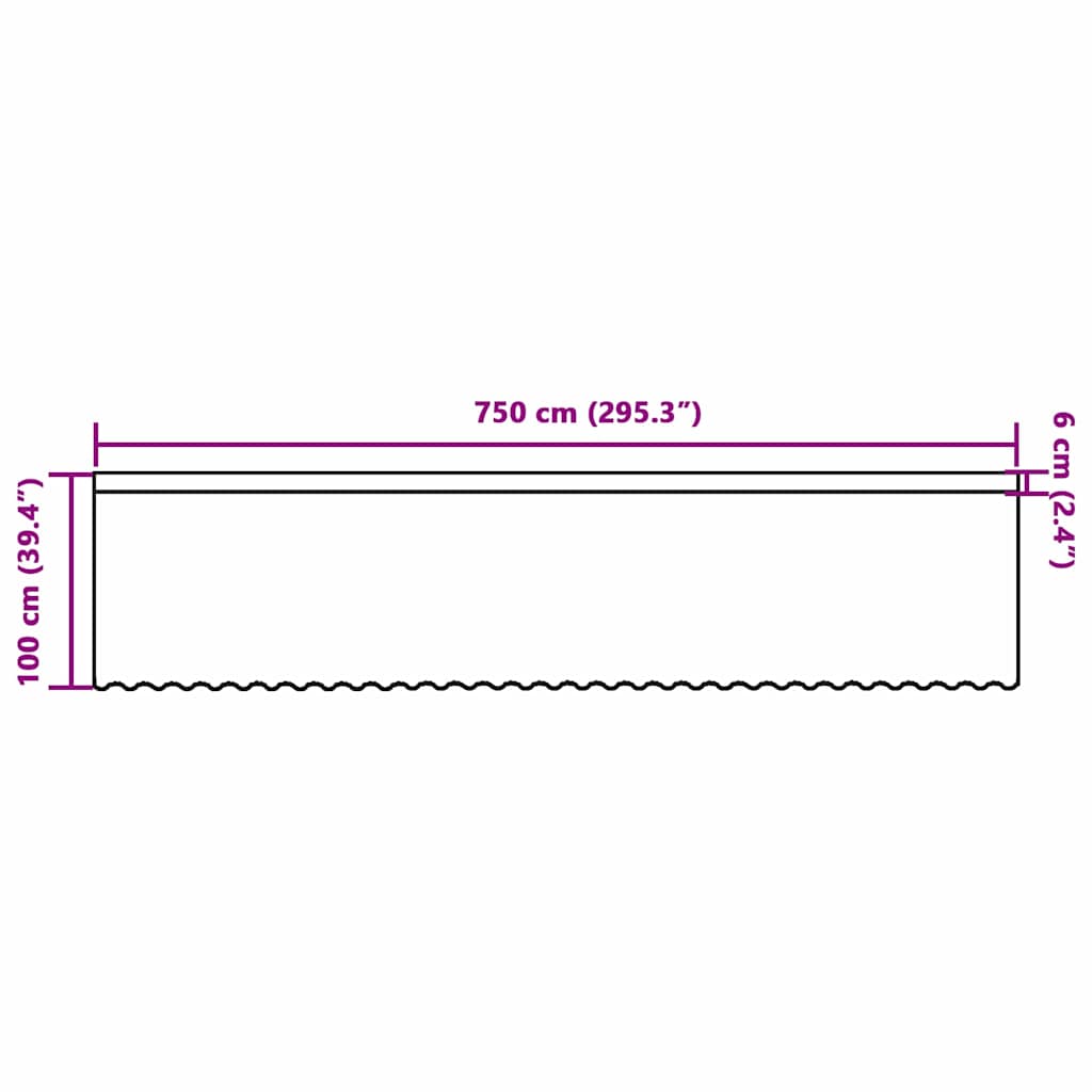 vidaXL Κουρτίνες με κουρτίνες Floral Λευκό 750 x 100 εκ. Πολυεστέρας