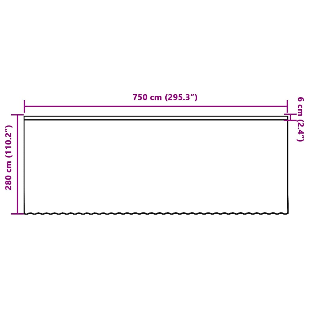 vidaXL Κουρτίνες με κουρτίνες Λευκό 750 x 280 εκ. Πολυεστέρας