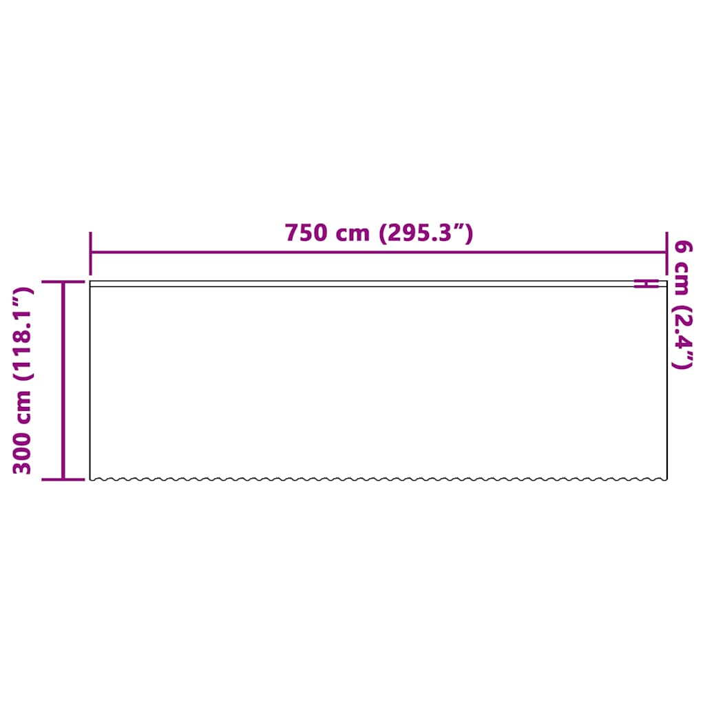 vidaXL Κουρτίνες με κουρτίνες Λευκό 750 x 300 εκ. Πολυεστέρας