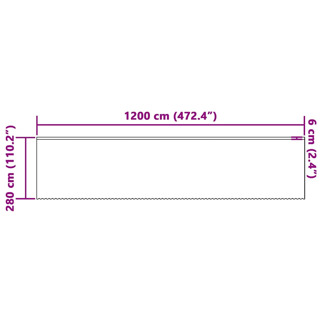 vidaXL Κουρτίνες με κουρτίνες Floral Λευκό 1200 x 280 εκ. Πολυεστέρας