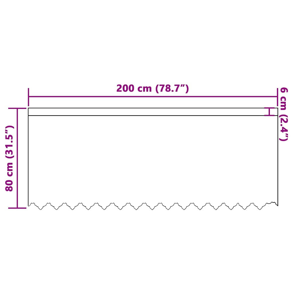 vidaXL Κουρτίνα Δαντέλας με κουρτίνες Λευκό 200x80cm Πολυεστέρας