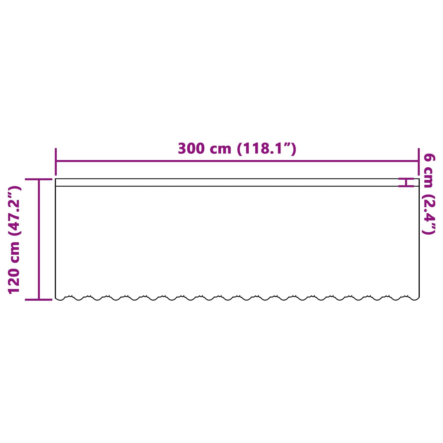 vidaXL Κουρτίνα Δαντέλας με κουρτίνες Λευκό 120 x 300 cm Πολυεστέρας