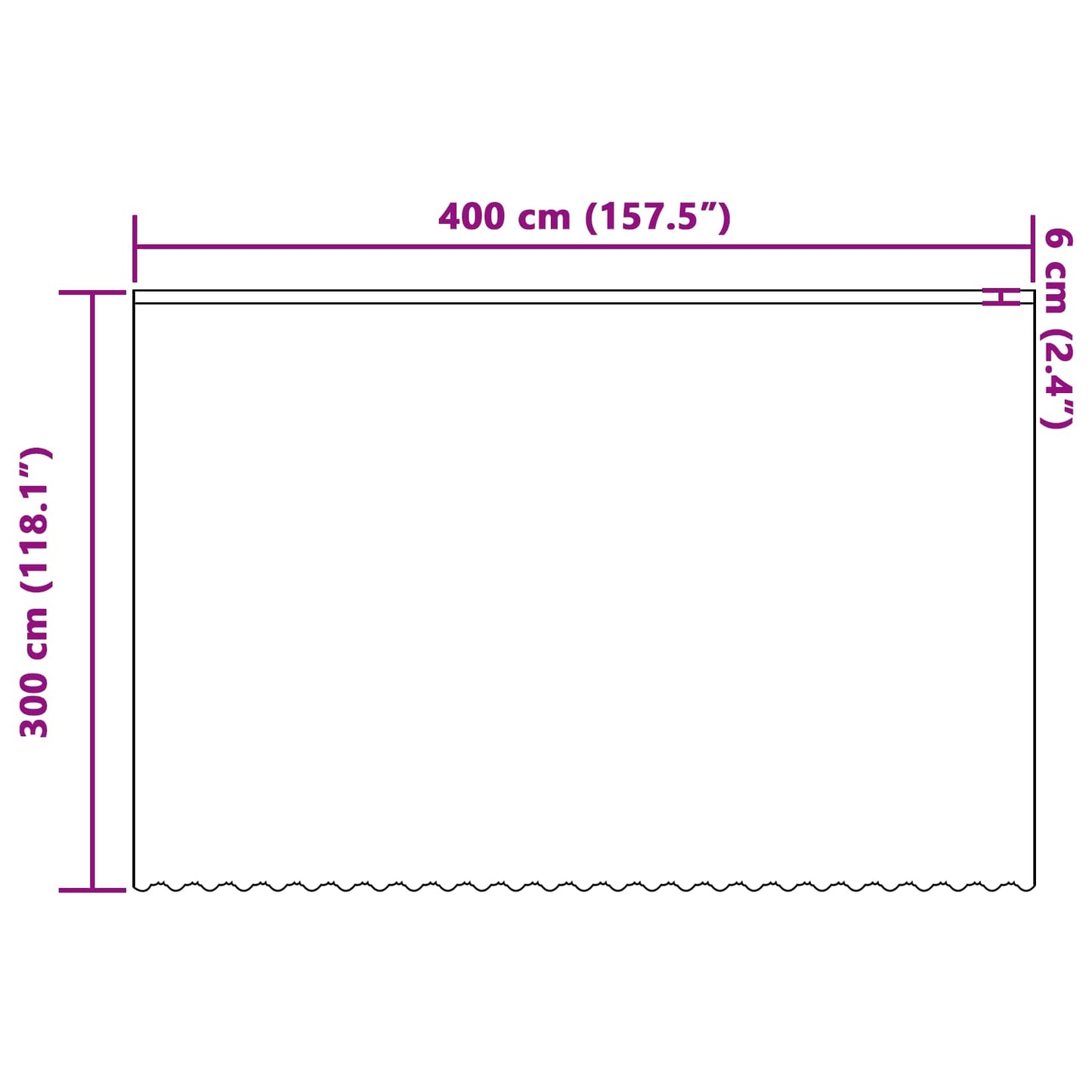 vidaXL Κουρτίνα Δαντέλας Λευκό 400 x 300 εκ Πολυεστέρας