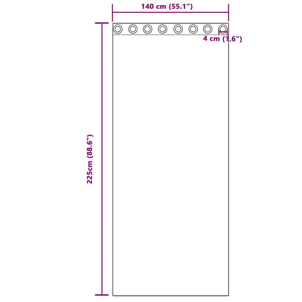 vidaXL Κουρτίνα βυσσινί 2 pcs Ανοιχτό γκρι 225 x 140 εκ. Πολυεστέρας