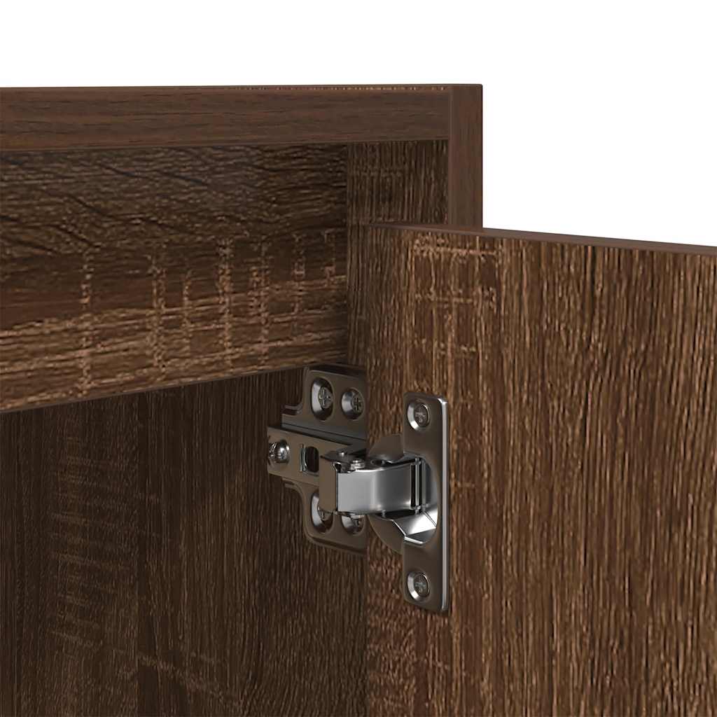 vidaXL Κομοδίνο Επιτοίχιο Καφέ Δρυς 38x34x40 εκ.