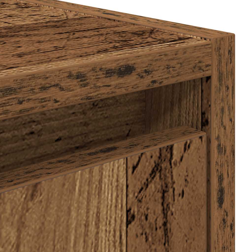 vidaXL Κομοδίνα 2 τεμ. Επιτοίχιο Όψη Παλαιού Ξύλου 38x34x40 εκ.