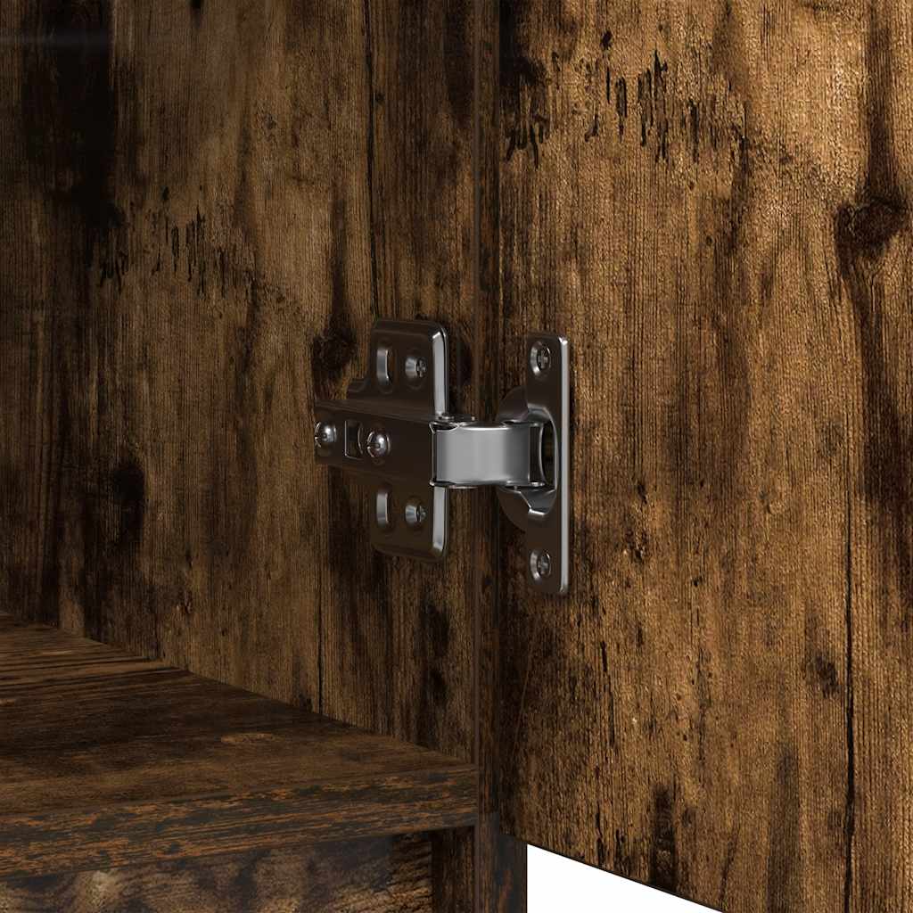 vidaXL Συρταριέρα με Συρτάρια Καπνιστή Δρυς 71x35x65 εκ. Επεξ. Ξύλο