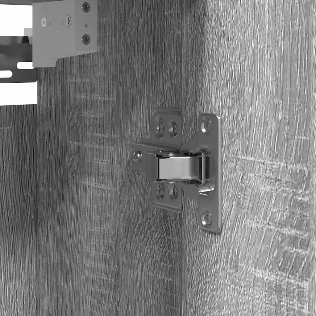 vidaXL Ντουλάπι τοίχου μπάνιου με καθρέφτη Γκρι Sonoma 60x21x60 εκ.